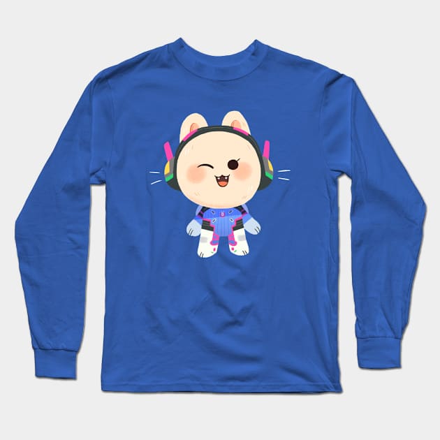 Meowverwatch - I play to win! Long Sleeve T-Shirt by giraffalope